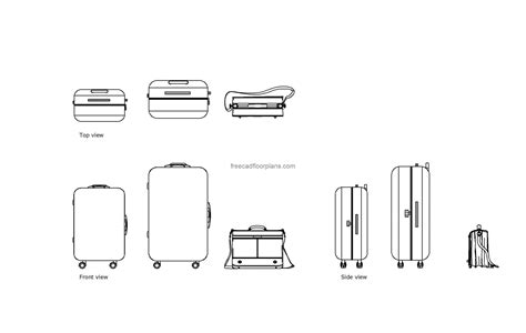 suitcase cad block